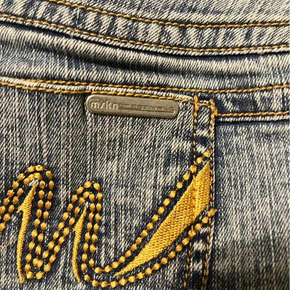 Y2K Miskeen Jean Skirt Blue Sz 16 Skater Streetwear Hip Hop 90s vintage - Picture 4 of 4